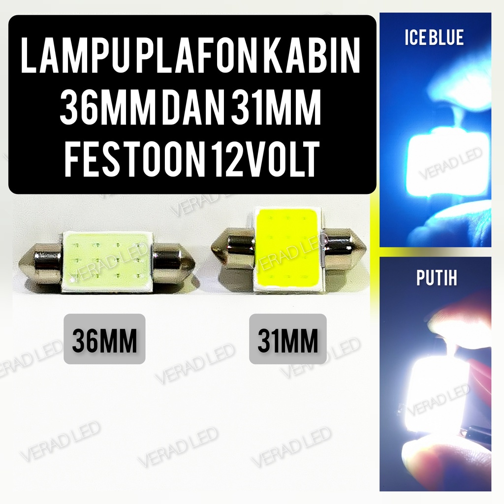 Jual Lampu Kabin Led Plafon Cabin Mobil Cob Plasma Mm Mm Festoon