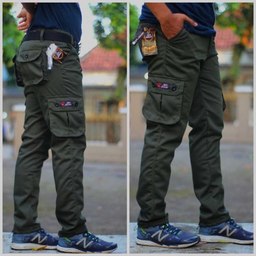 CELANA CARGO PANJANG PRIA dewasa  premium Kargo panjang BIG SIZE 27~38 celana cargo hitam thrasher original/celana pria/celanapanjang/