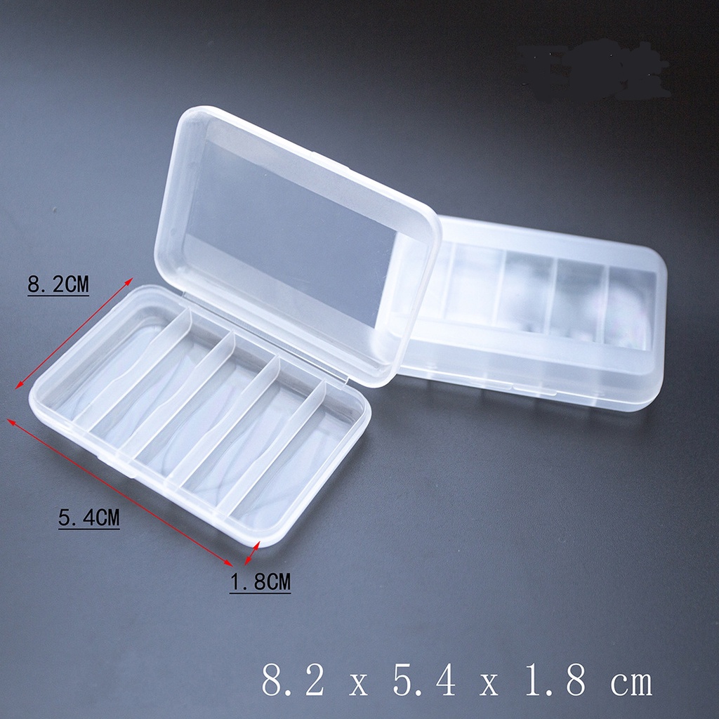 [Harga Grosir] 1pcs Tool Box Plastik 5sekat Kotak Perhiasan Plastik Adjustable Craft Storage Box Manik Gelang Kancing Kotak Perhiasan