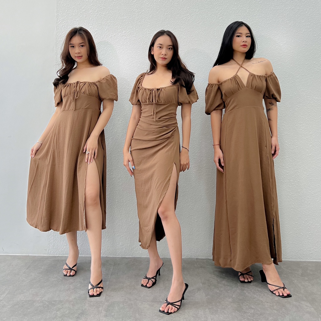 RIMMA DRESS / Midi Dress / Slit Dress / Long Dress / Dress AirFlow