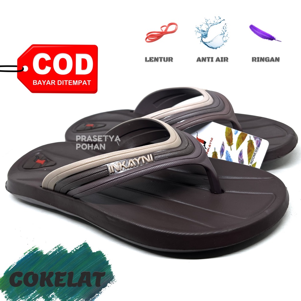 Sandal Pria Anti Air dan Ringan 4 Warna - Sendal Jepit Pria 4 Warna