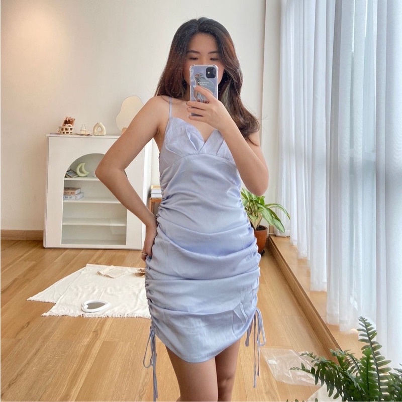 Scarlett Dress Satin Premium Model Korea