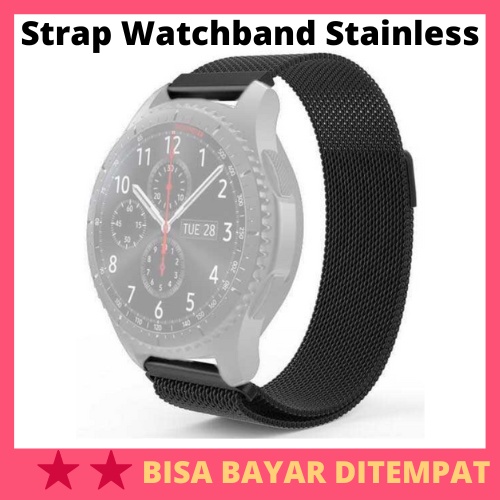 Strap Watchband Stainless Steel 22mm Samsung Gear S3 / Strap Setrap Mesh Tali Pengganti Jam Tangan B