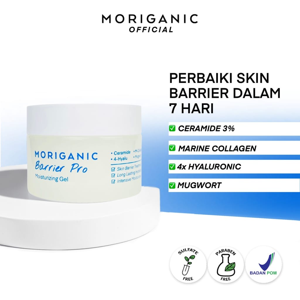 Moriganic Barrier Pro Moisturizing Gel - with Ceramide, Marine Collagen, Mugwort and 4-types Hyaluronic