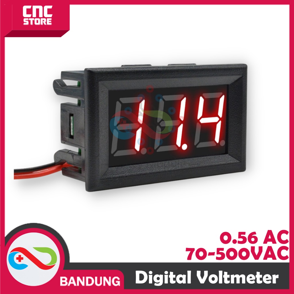 VOLTMETER DIGITAL 0.56 INCH 70-500V AC 2 WIRE