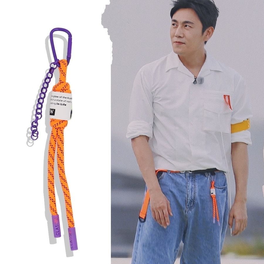 SearNJXSHip Hop Fluorescent Liontin Ornamen Tas Sekolahnya Liontin Wanita Tenunan Tangan Celana Akse