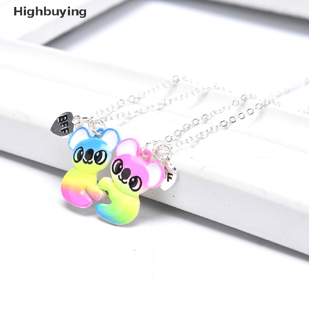 Hbid 1pasang Lucu Colorful Raccoon Pendant Best Friend Kalung Persahabatan Perhiasan Hadiah Glory