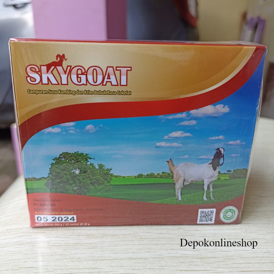 Susu Kambing Etawa Bubuk Original Skygoat 1 Box Isi 10 Sachet Rasa Original atau Coklat BPOM Susu Ettawa Asli