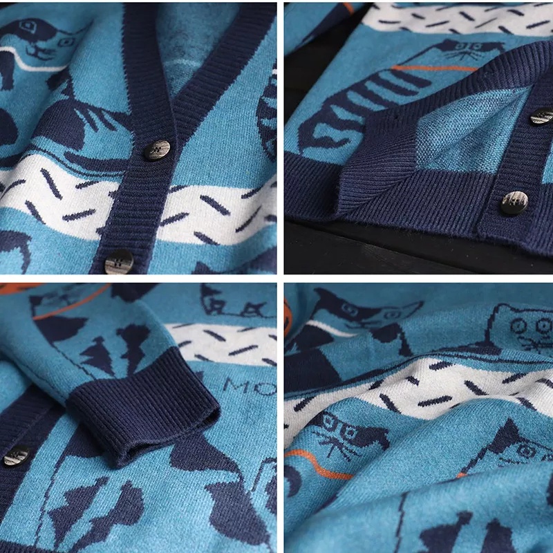 TokoMilkan - Cardigan Rajut Wanita Premium Kitty Cardy Motif Kucing | Cardy Rajut Cewek KOMPUTER