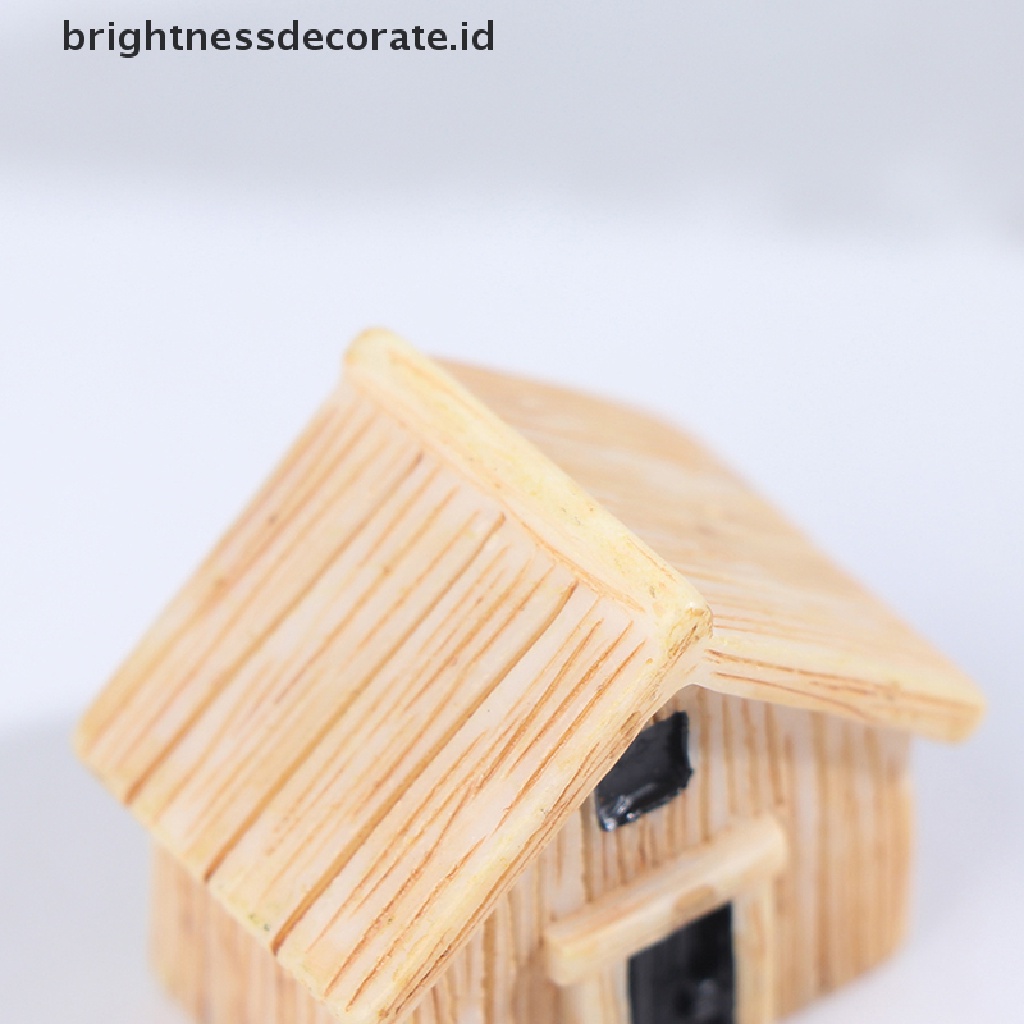 [Birth] 2pcs Miniatur Patung Rumah Lanskap Mikro Ornamen Rumah Boneka Kerajinan [ID]