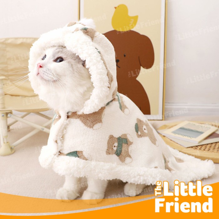 Selimut Hoodie Cape Anjing Kucing Hewan Pet Blanket Lucu Hangat Lembut