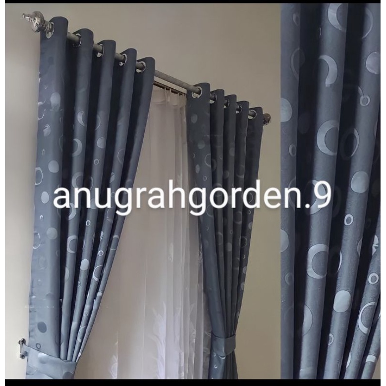 Gorden Motif Polkadot Minimalis Gorden Jendela Panjang Tinggi 2-2,5 Meter Gorden Pintu Kamar Gorden Jendela Pendek Gorden Blackout Import Glossy Hordeng Blackout Import Tebal Premium Korden Pintu Tengah Ruang Tamu Gorden Mewah Elegan 2024 Tirai Selambu