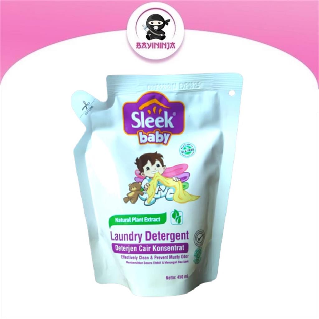 SLEEK Baby Laundry Detergent Deterjen Cair Refill 450 ml