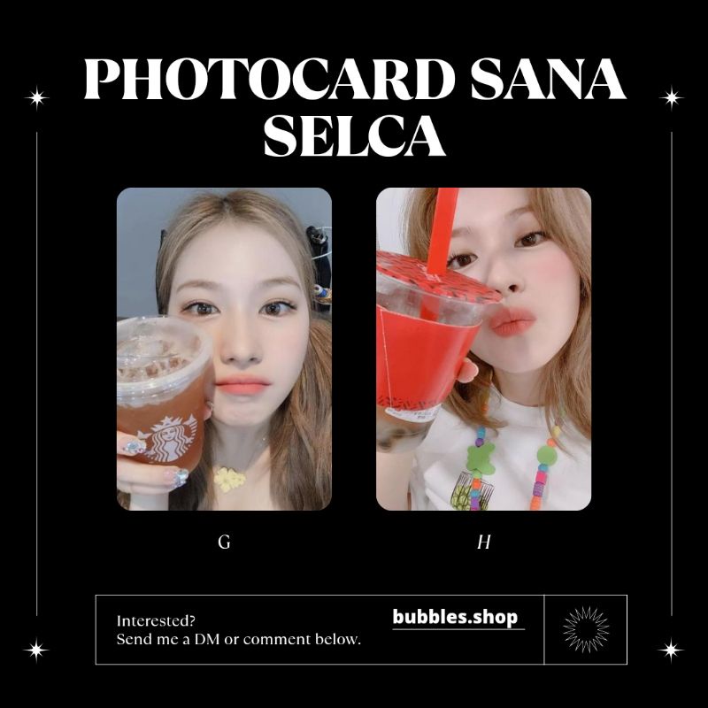 PHOTOCARD UNOFFICIAL SANA TWICE SELCA