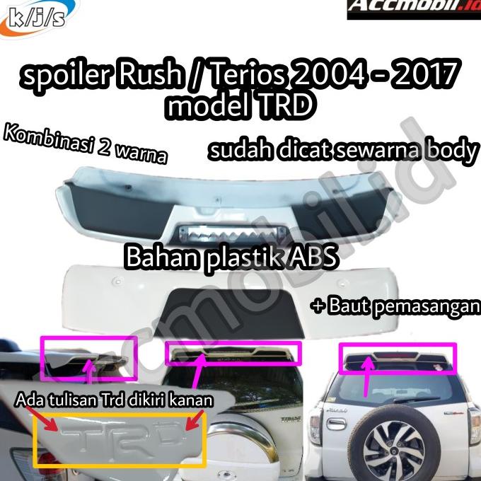 spoiler toyota rush daihatsu terios model Trd sportivo dengan lampu