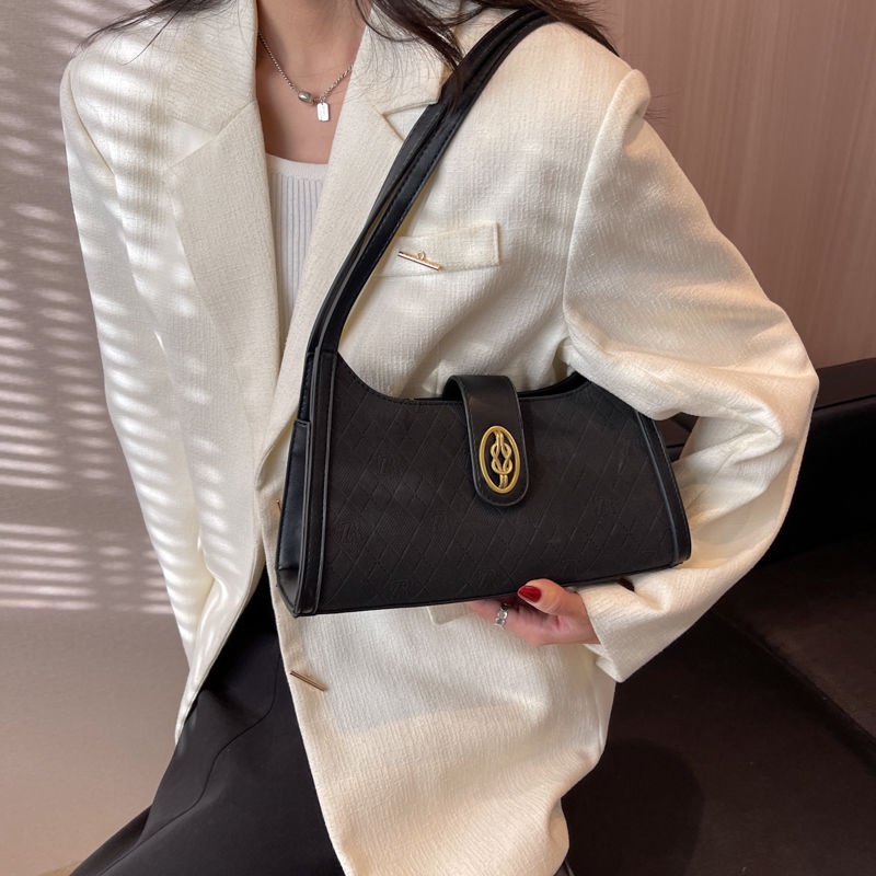 ¤☃Frosted tas wanita kapasitas besar 2023 baru bernilai tinggi ceruk high-end one-shoulder ketiak tas wanita tas baguette