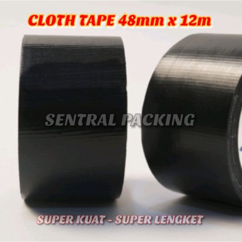 

PROMO !!! LAKBAN KAIN HITAM / CLOTH TAPE 48mm × 12m ( 1pcs)