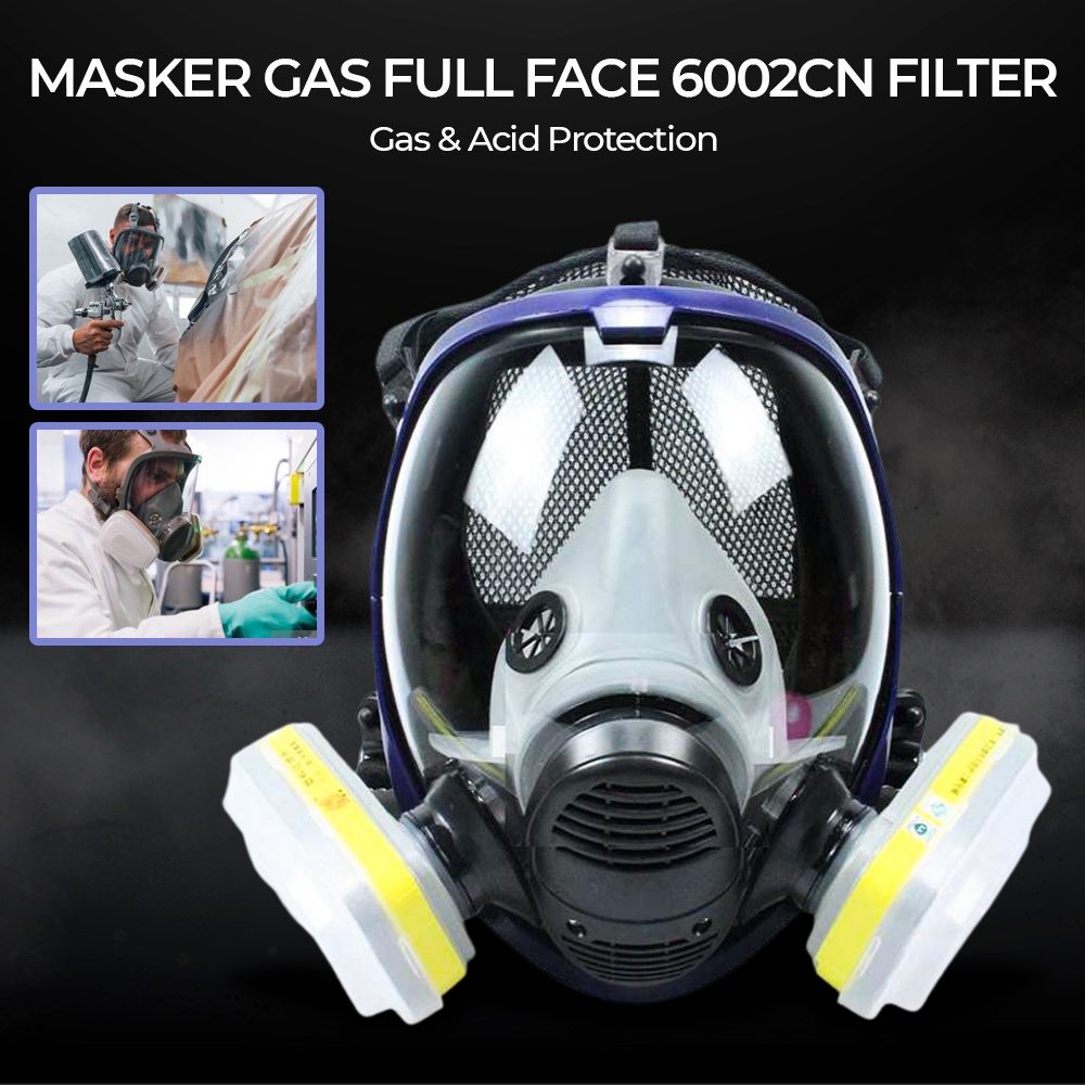 MASKER GAS FULL FACE RESPIRATOR MASK WITH N95 AND AMONIA 6800