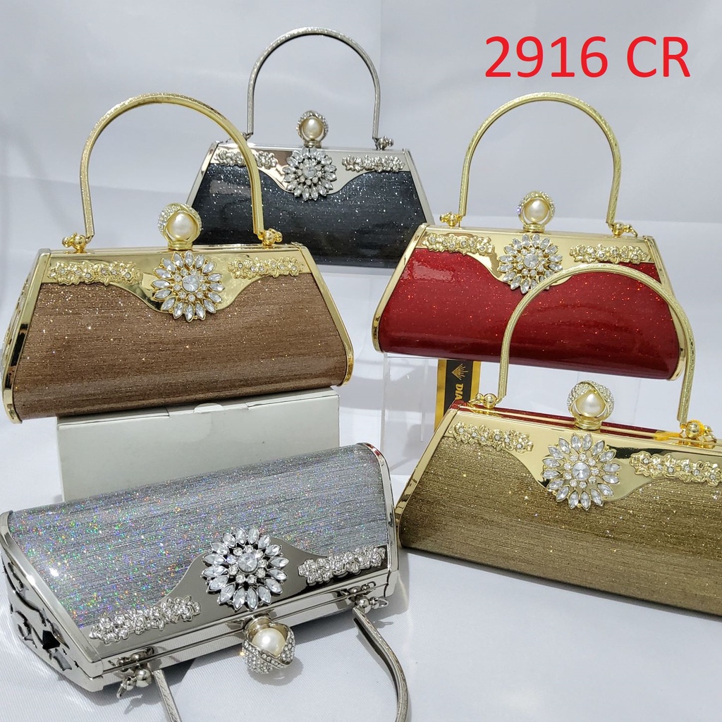 Tas Pesta Farnell Cantik Farnell Clutch Kondangan Glitter Glossy 2881/2922/2916