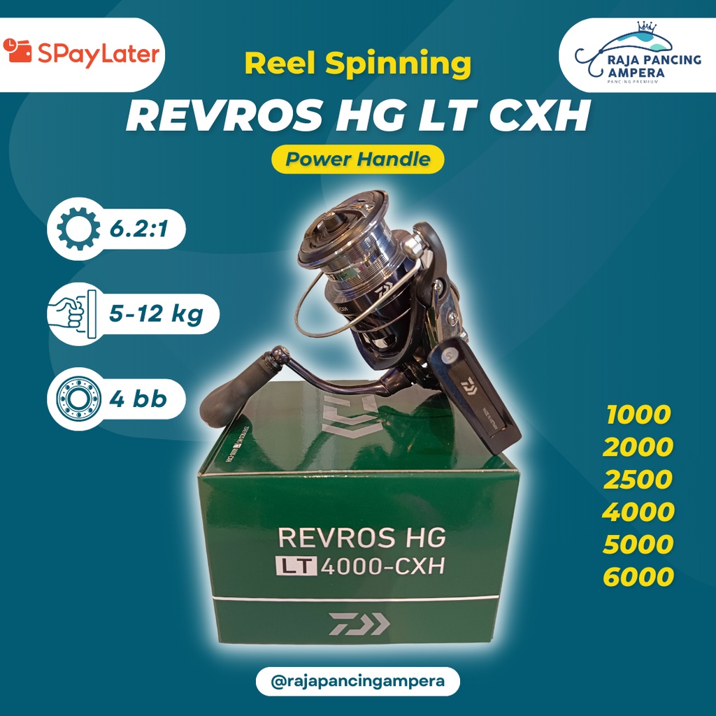 REEL SPINNING DAIWA REVROS LT CXH Power Handle (Bisa ShopeePaylater}