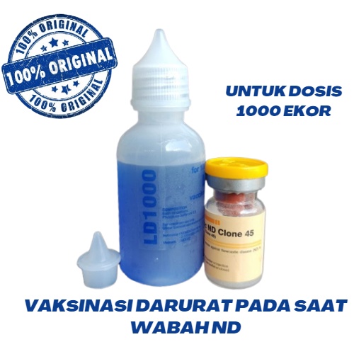 Vaksin Medivac ND Clone 45 dosis 1000 - pencegahan sakit  ND ayam