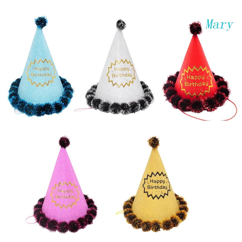 Topi Kerucut Ulang Tahun Mary Party Cone Hat for Kids Paper Party Hat Anak Dewasa Ulang Tahun Natal Tahun Baru Party