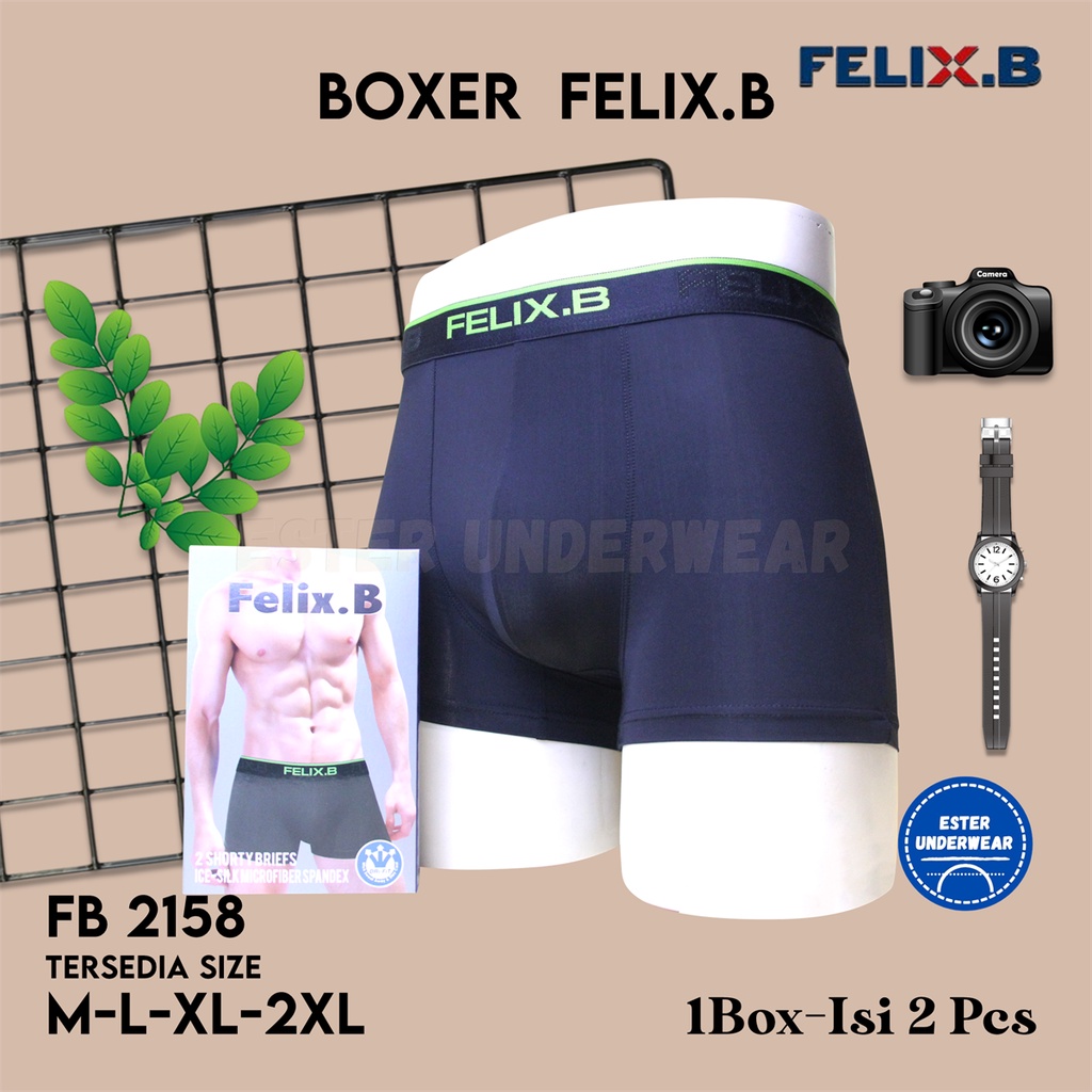 FELIX B Celana Boxer Pria FB 2158 1Box Isi 2 Pcs