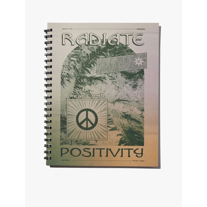 

Notebook Typo - Notebook & Notepad - A4 Campus Notebook Recycled - Radiate Peac