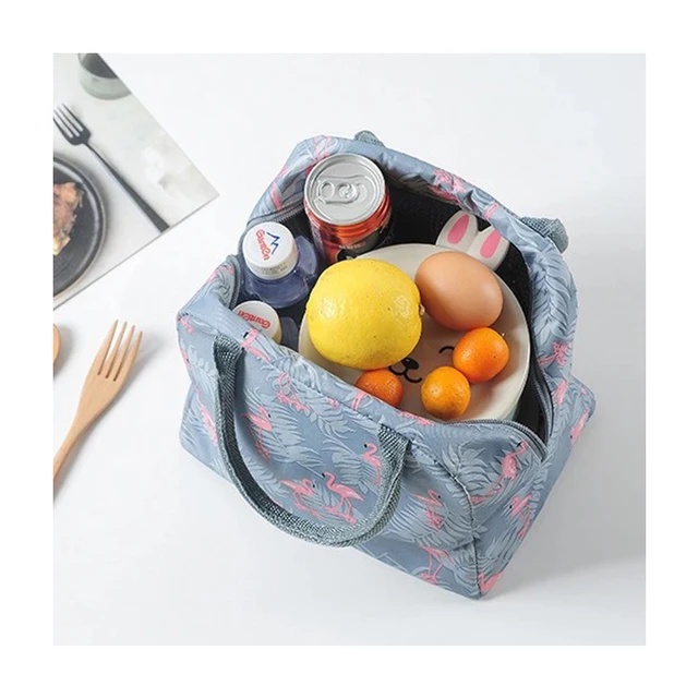 Tas Bekal Kotak Makan Lunch Box Cooler Tote Bag Lapisan Thermal Aluminium