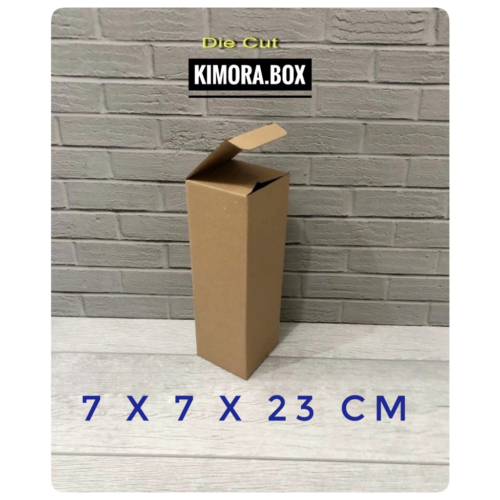 

Kardus karton uk. 7x7x23 cm....Die Cut kotak box botol