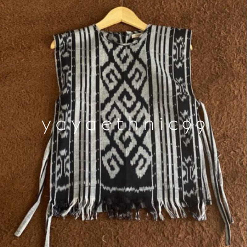 [READY STOCK] Tora vast tenun, rompi tenun, outer tenun, rompi ethnic tenun ikat, atasan wanita, rompi tenun troso