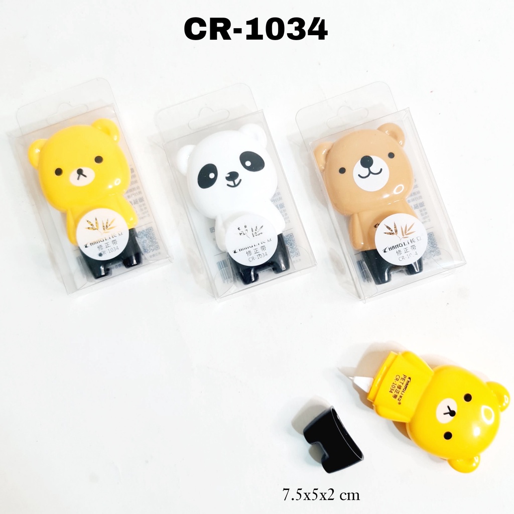 

GG Correction Tape CR-1034 Bentuk Bear(minimal 6)/Pita Koreksi/Tipex Rol/Tipex Kering/Tipx