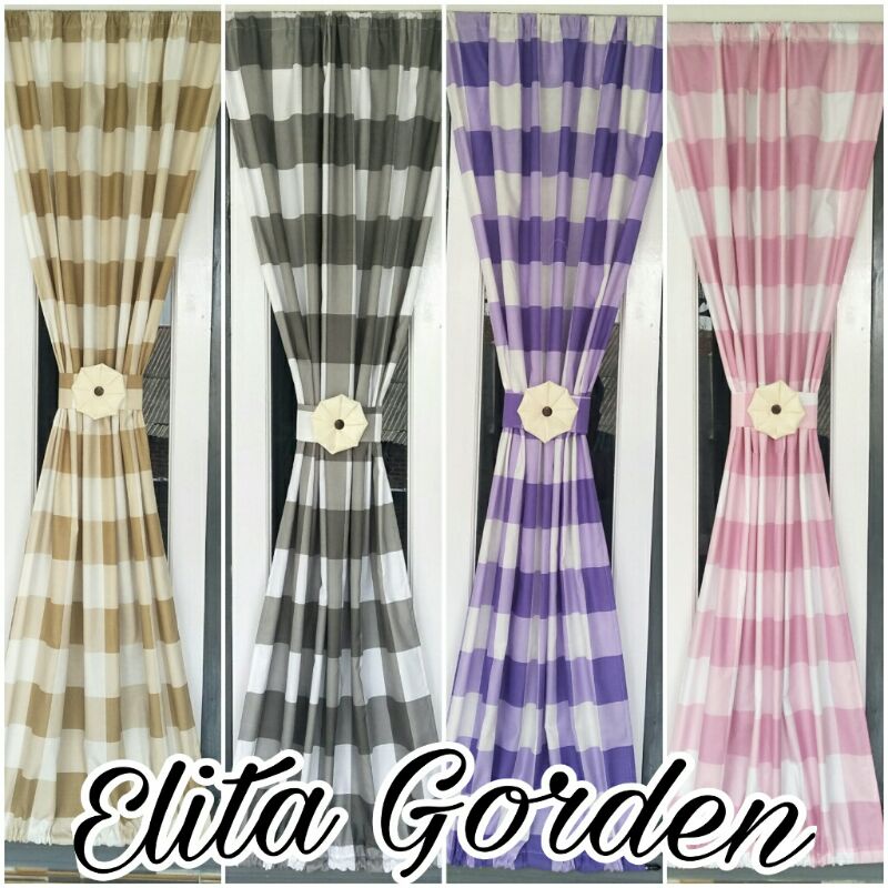 gorden ikat kupu kupu motif kotak / gorden kotak / gorden jendela minimalis / gorden aesthetic