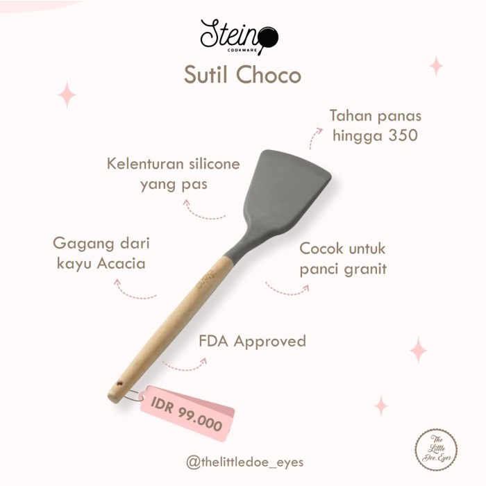 STEIN COOKWARE SPATULA SUTIL CHOCO LATTE SOUP MUFFIN FLAMINGO