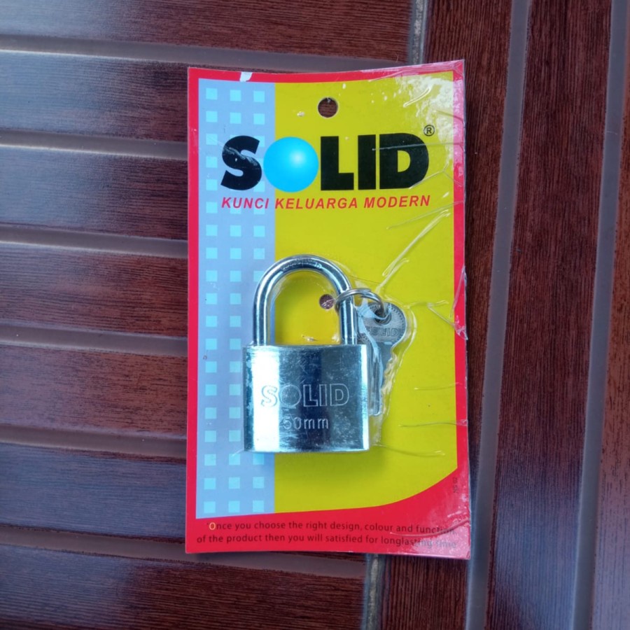 KUNCI GEMBOK PENDEK PAGAR RUMAH SOLID 818 - 50MM CHROME // KUNCI PINTU