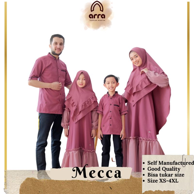 Jual Baju Seragam Sarimbit Nibras Keluarga Lebaran Pesta Mecca Series Arra Shopee Indonesia