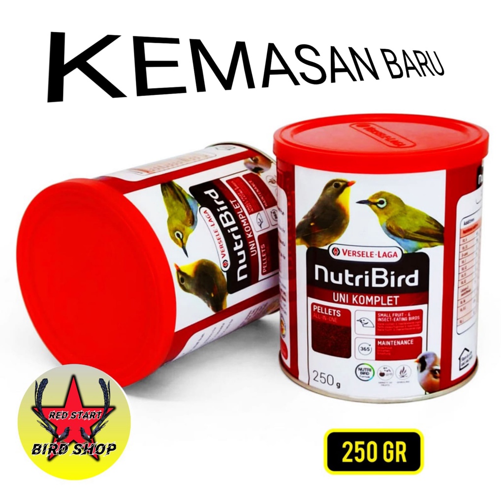 Nutribird Nutri Bird UNI Komplet Versele Laga Kemasan 50 Gram dan 100 Gram Pakan Burung Pleci Prenjak