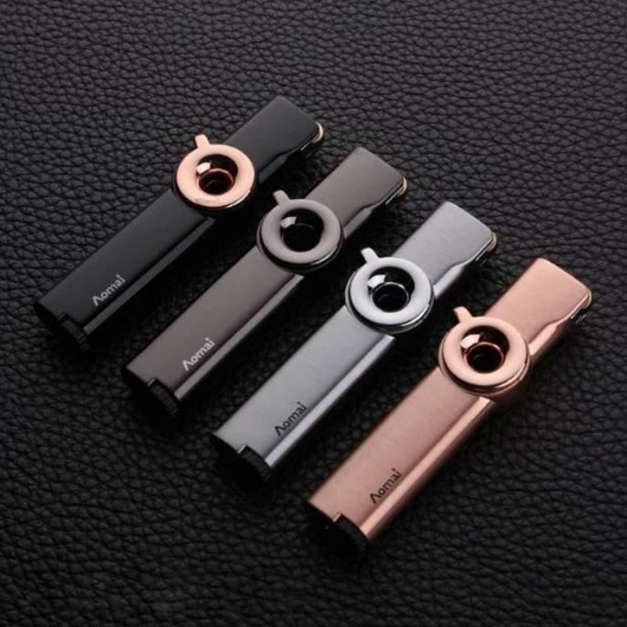 Mancis Mancis Bara Gas Isi Ulang Aomai 7106 Torch Lighter Unik