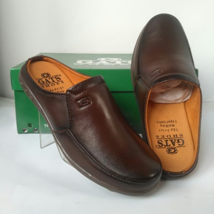 Sepatu Kulit Gats NB 0002 - Brown - Cokelat, 39