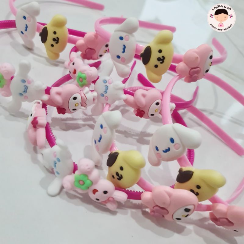 BANDO BANDANA BTS SILICON 6PC GROSIR LUSINAN LAPIS KARET CINNAMOROLL SANRIO MELODY