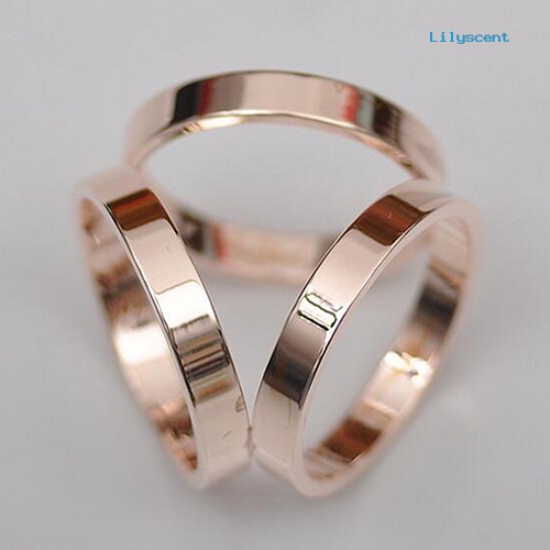 [LS] Fashion Rose Gold Disepuh Trio Cincin Sutra Gesper Klip Slide Perhiasan