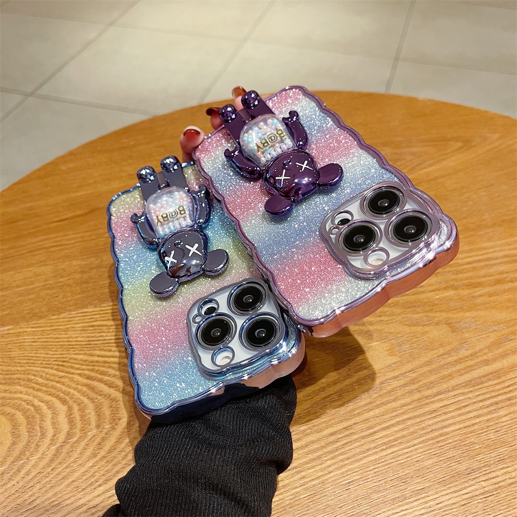 Soft case TPU shockproof Motif Kartun Beruang Cover iphone 14 pro max plus 14 13 12 11 pro max