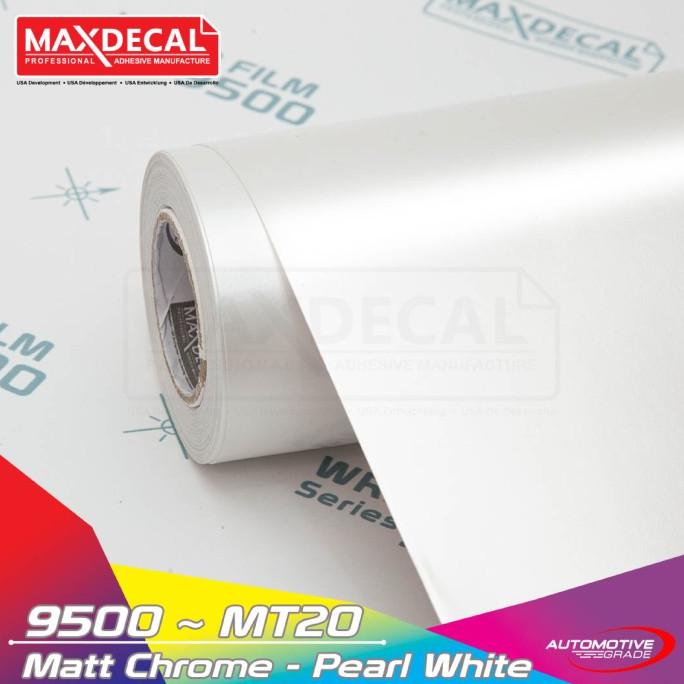 [METERAN] MAXDECAL 9500 MT20 Matt Chrome PEARL WHITE Premium Wrap