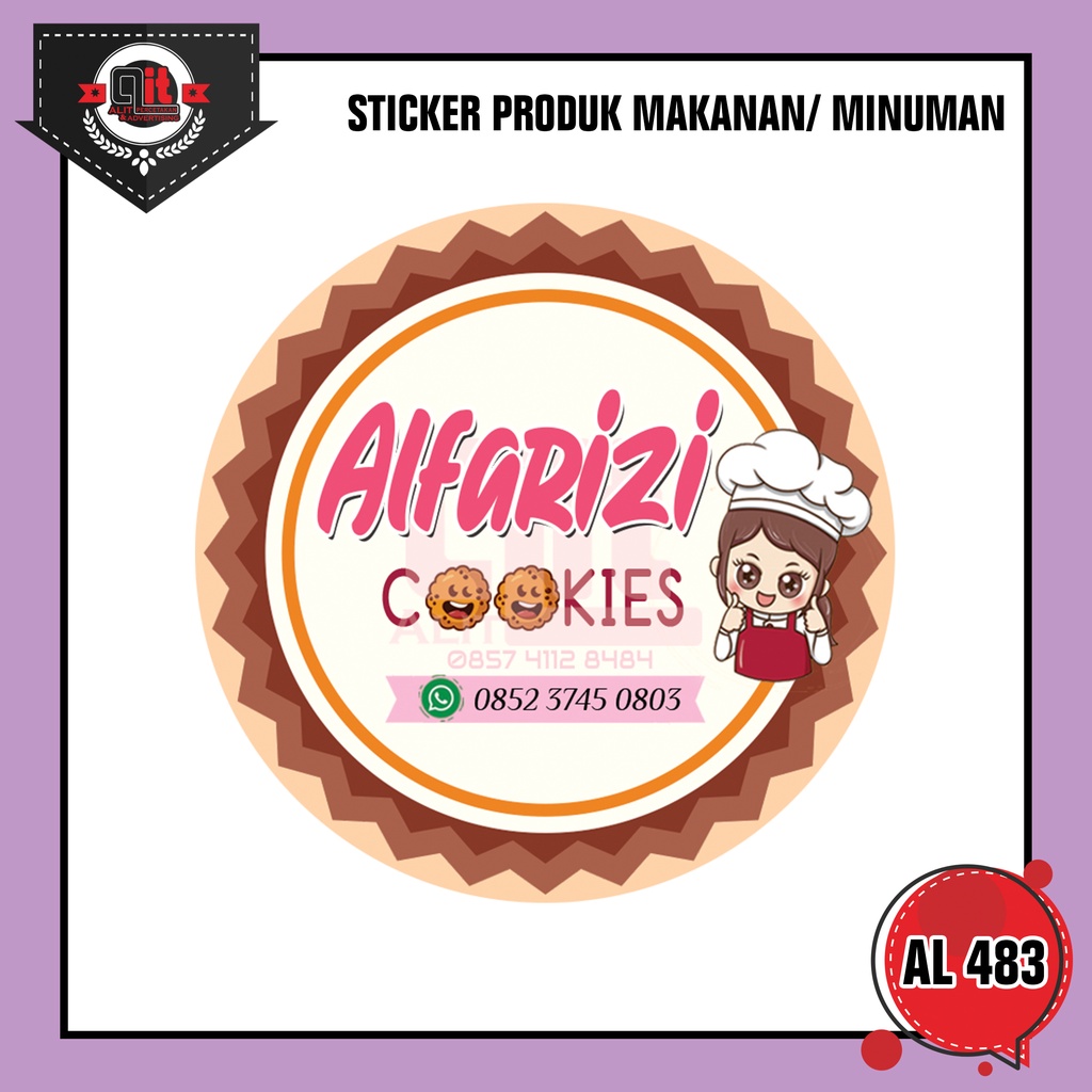 

Sticker label cookies/ makanan/ minuman
