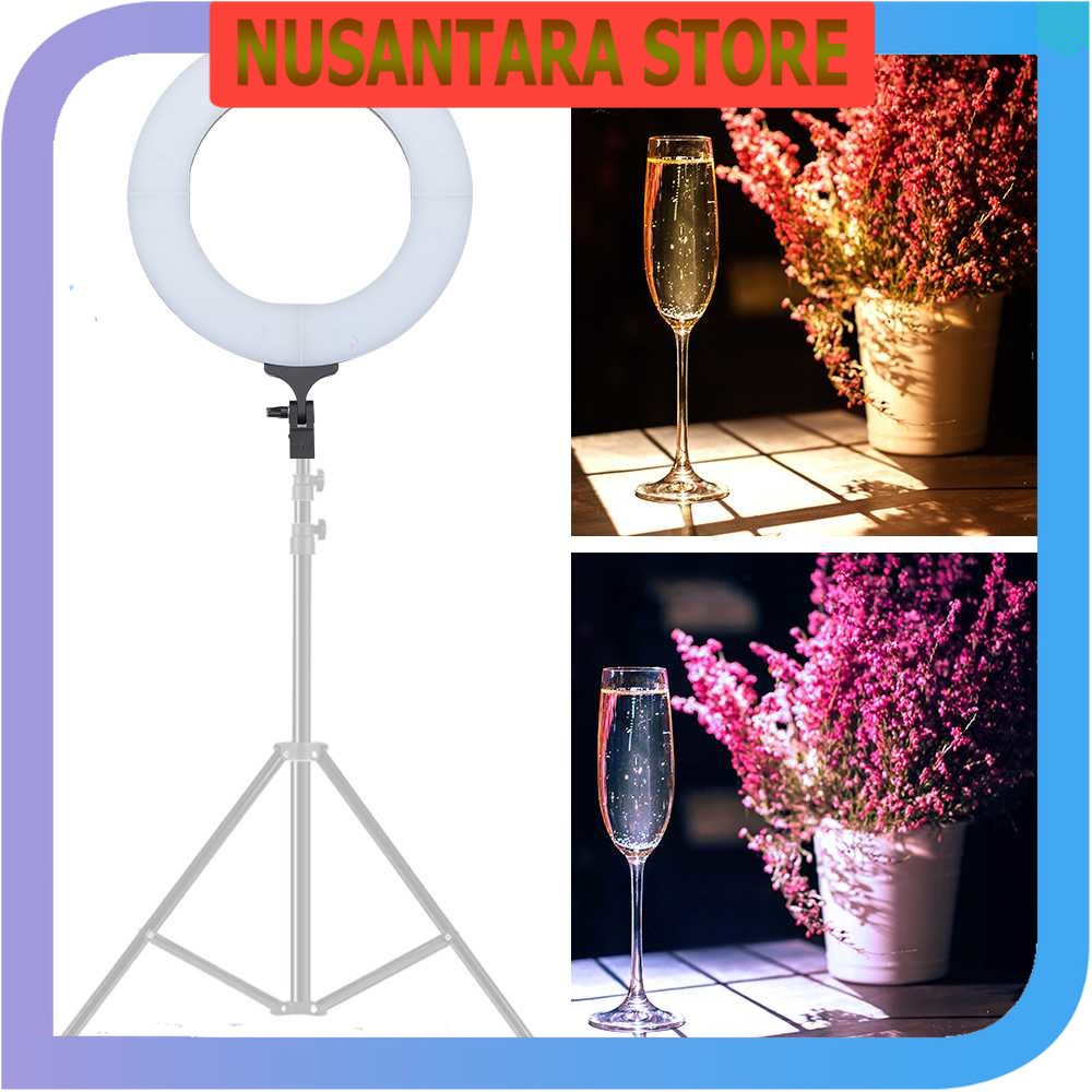 NUSANTARA STORE - TaffSTUDIO Lampu Halo Ring Light LED Kamera DSLR Smartphone - LF-R480C