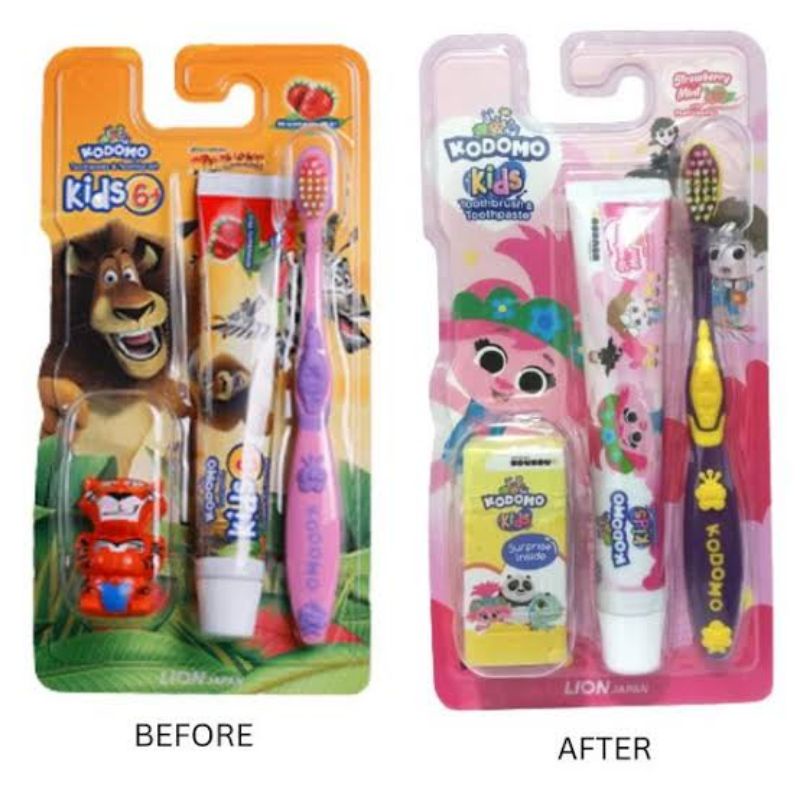 KODOMO KIDS PAKET LENGKAP SIKAT GIGI ODOL PASTA GIGI MAINAN GIFT