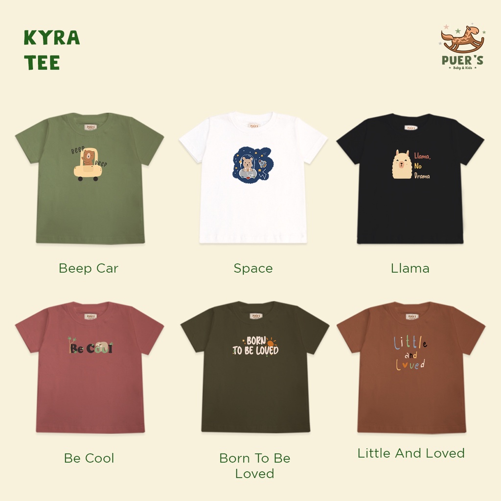 KAOS BAYI DAN ANAK PUER'S KYRA (KAOS ANAK TYPOGRAFI KARAKTER)