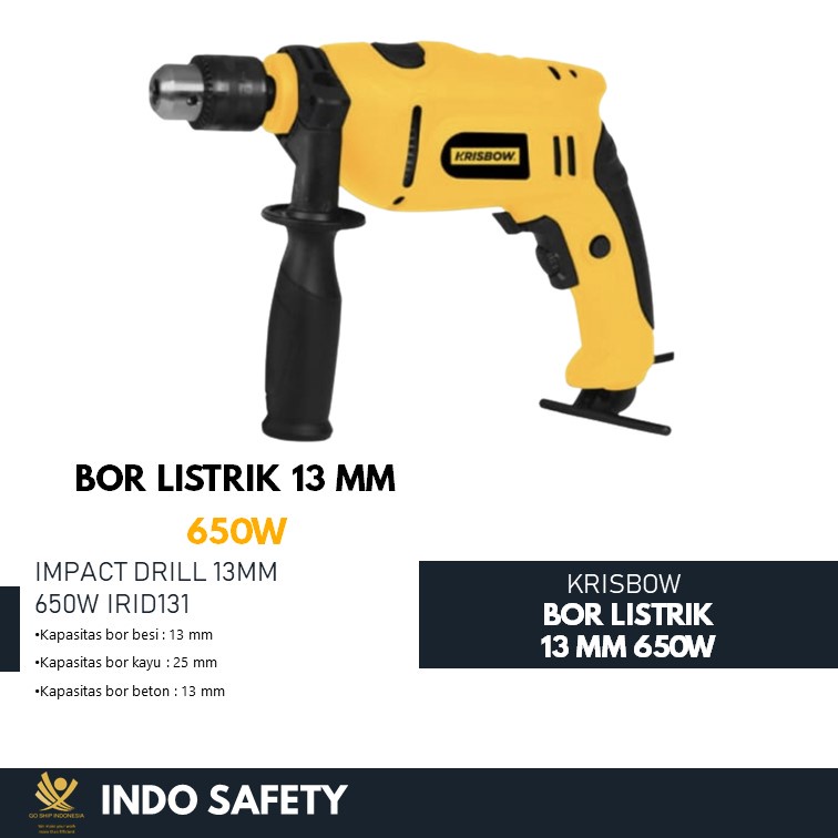 BOR LISTRIK 13mm 650Watt KRISBOW
