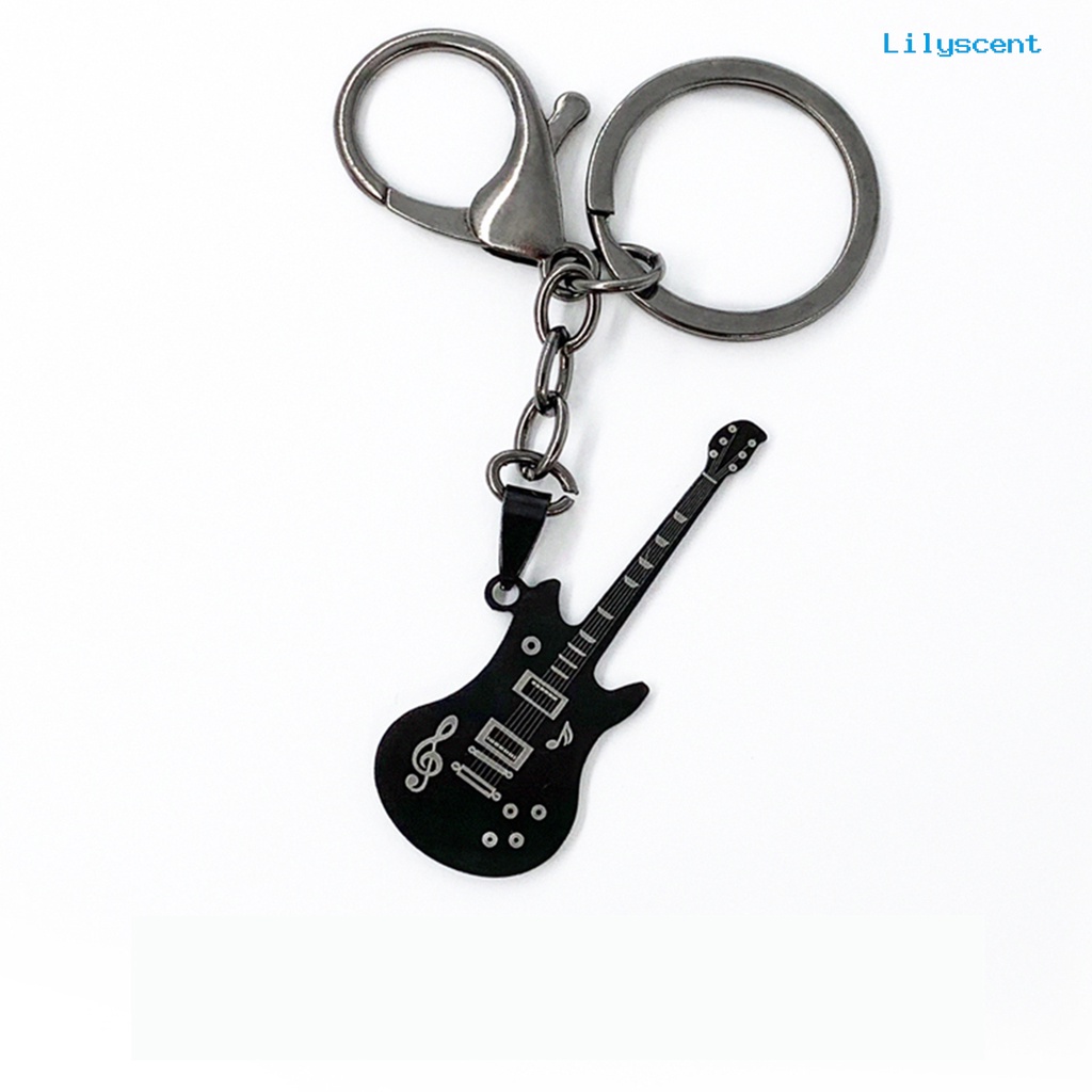 Ls Kalung Stainless Steel Motif Not Musik Bentuk Gitar Gaya Keren Untuk Pria Hadiah Festival