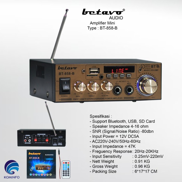 Mini Amplifier Betavo BT 858 B